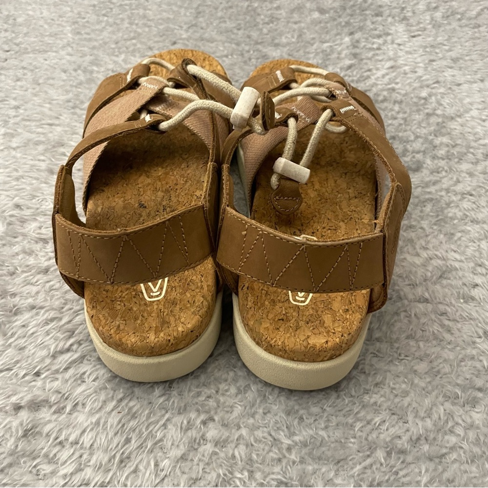 KEEN Elle Backstrap Cork & Leather Sandals - Brown/Tan - Women's Size 8 - Picture 4 of 6
